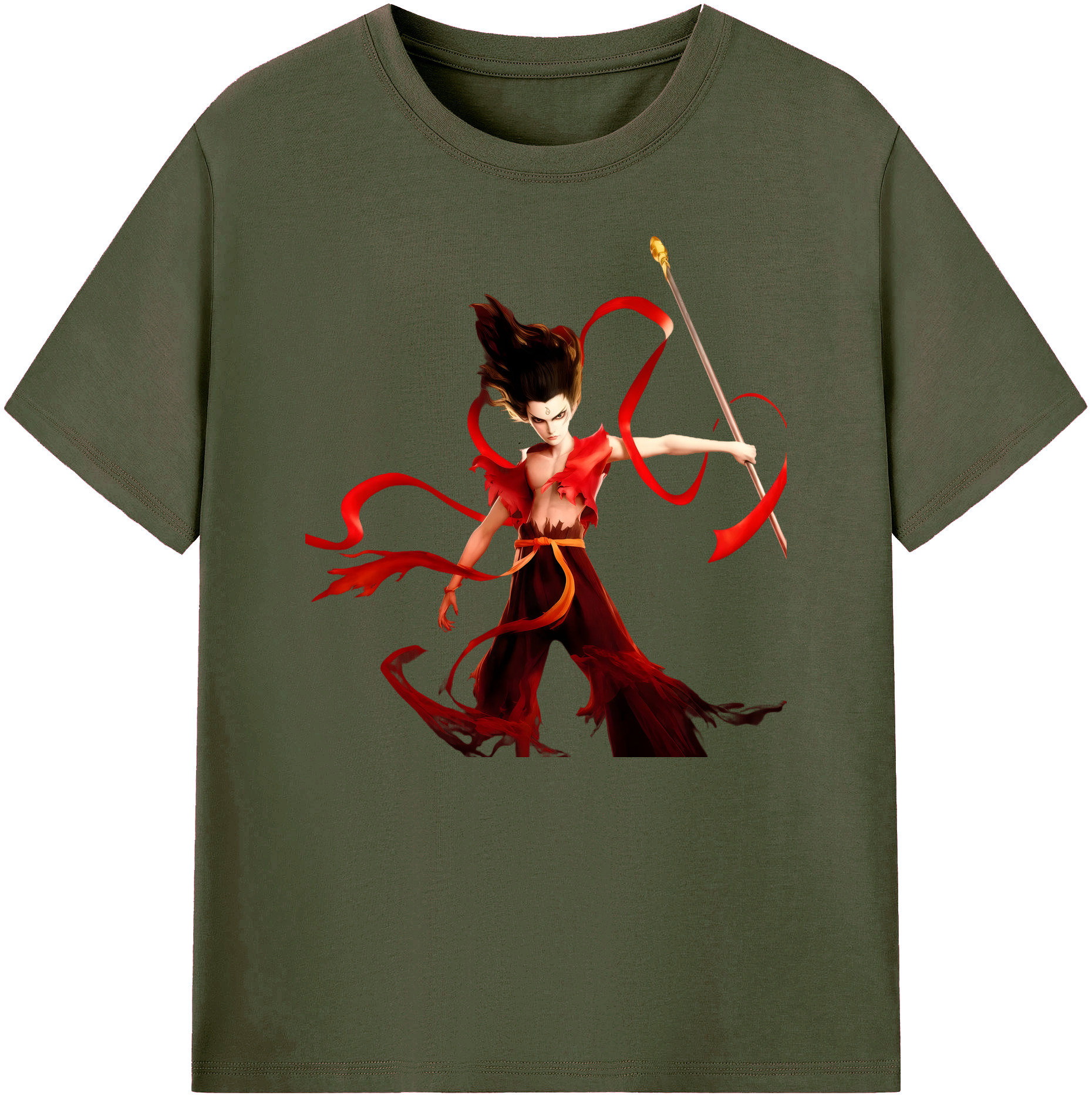 （画像用） Ne Zha 2 ナタ 魔童の大暴れ 綿100％ メンズ半袖Tシャツ｜肌触りやわらか＆通気性